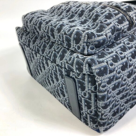 Dior Trotter Oblique Backpack Canvas/Leather Navy - Picture 3 of 10